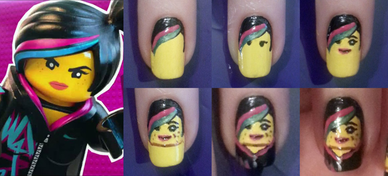 Illustration for article titled DIY: The LEGO Movie nail art